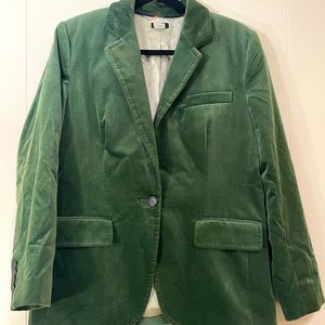 J.Crew Emerald Green Velvet Blazer